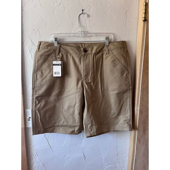 Carhartt Pants - Carhartt Women’s 18W Plus Size Khaki Workwear Shorts‎ NWT Relaxed Fit Utility